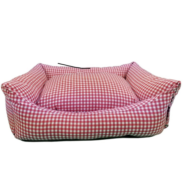 CAMA PERRO O GATO A CUADROS  63X35CM